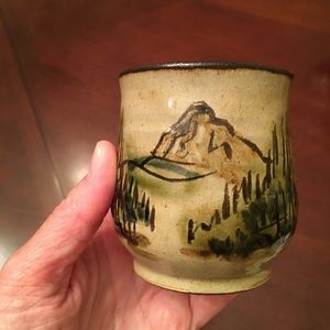 Japanese signed pottery sale cup
